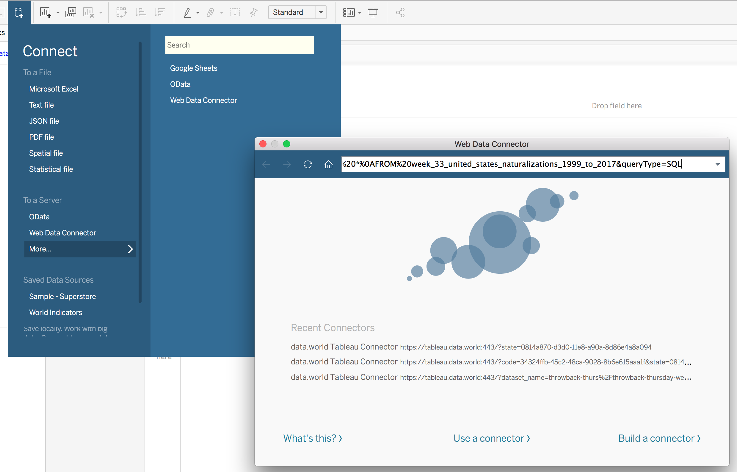 Connect data to Tableau | data.world